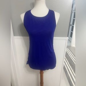 Athleta Royal Blue Mesh Back Tank Size S